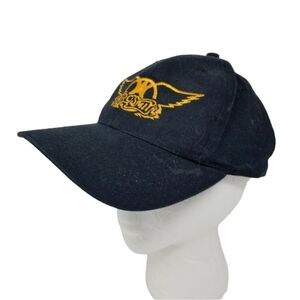 Aerosmith Giant Stitched Logo Nine Lives World Tour Snapback Hat Embroidered